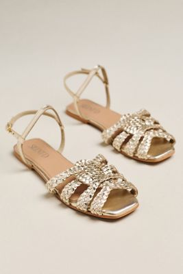 Silent D Dessma Woven Ankle-Strap Sandals