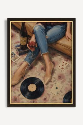 Wine and Records Wall Art
