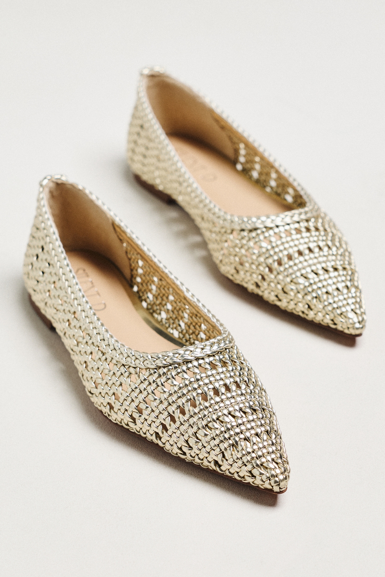 Silent D Selma Woven Leather Pointed Flats