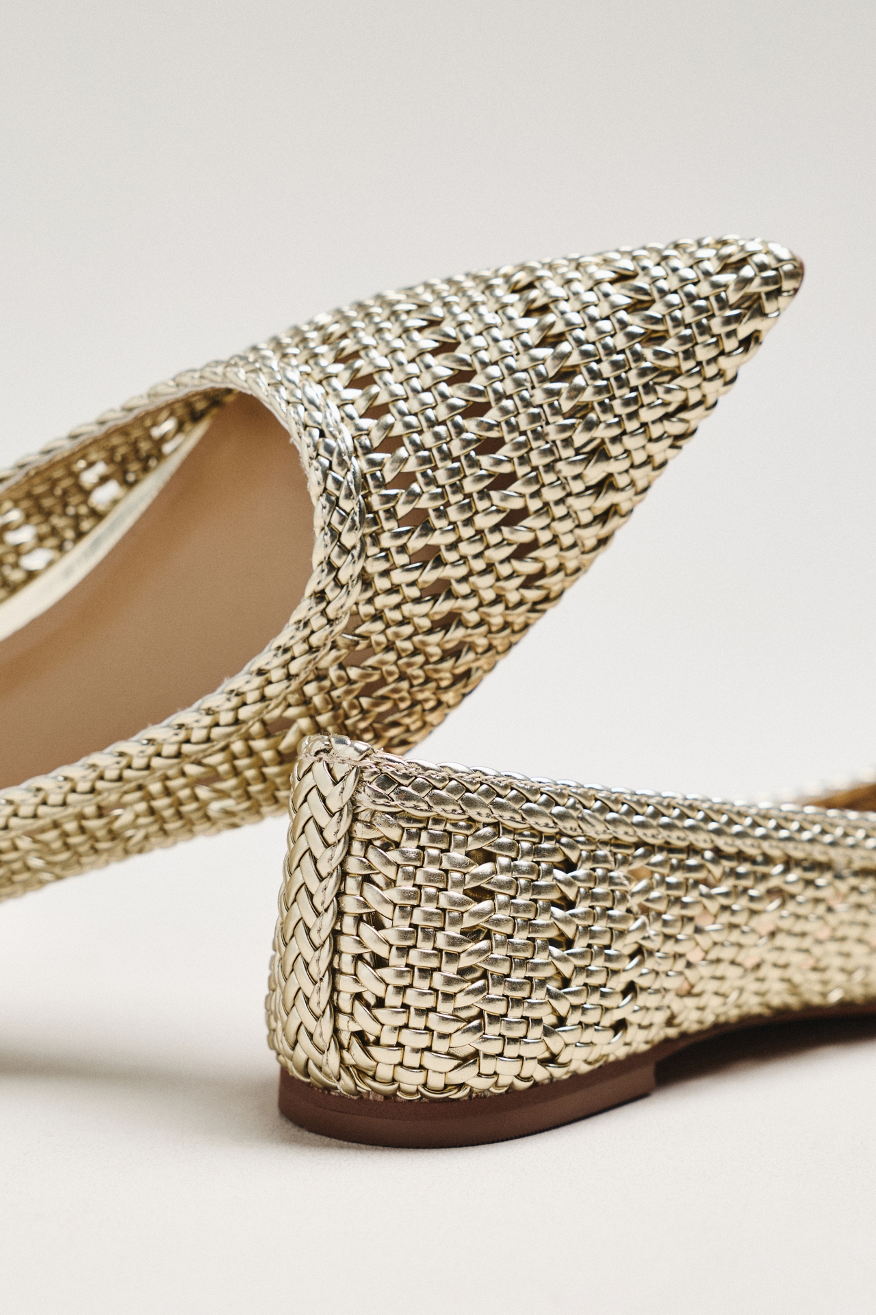 Silent D Selma Woven Leather Pointed Flats