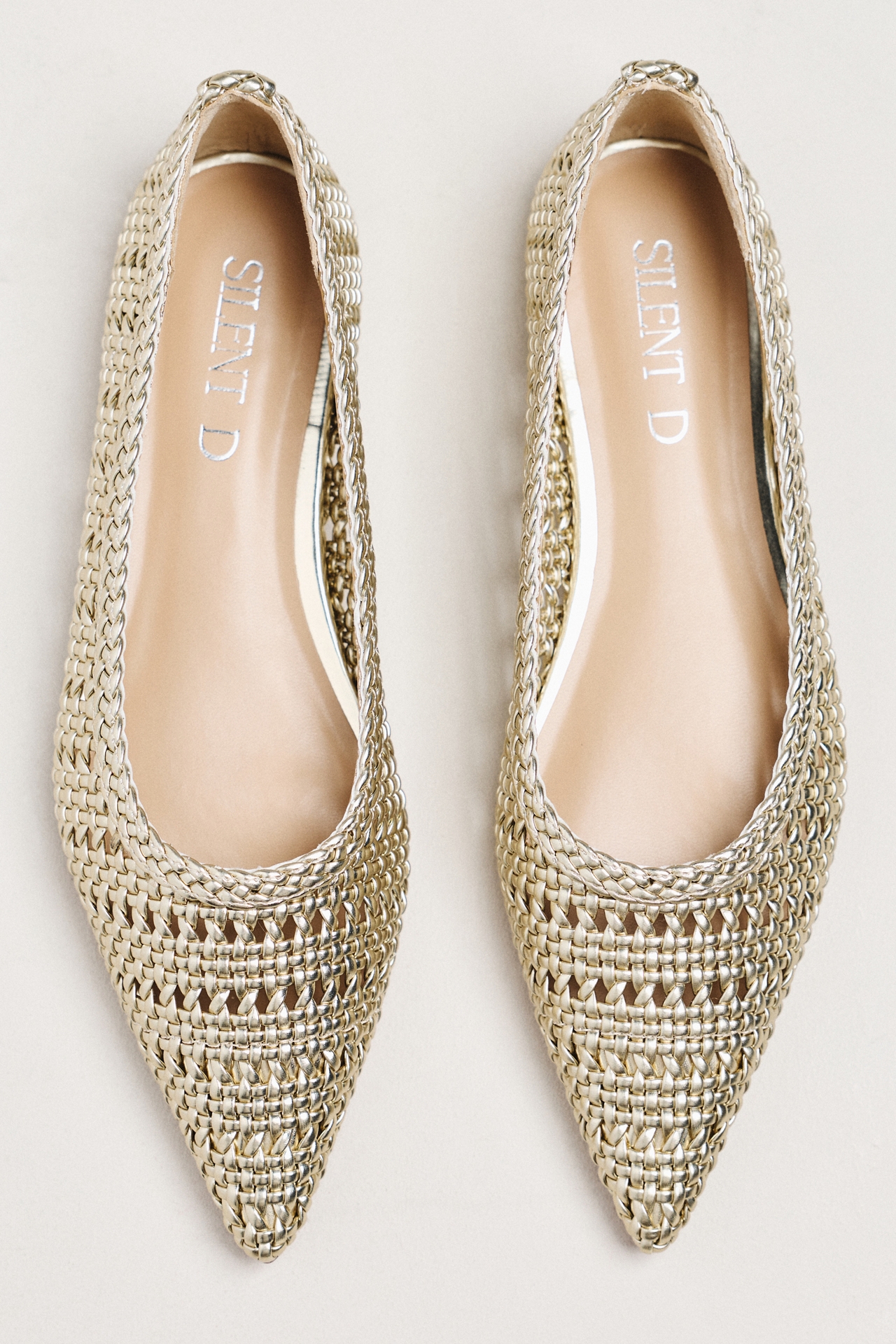 Silent D Selma Woven Leather Pointed Flats