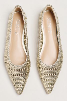 Silent D Selma Woven Pointed-Toe Flats