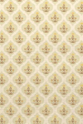 Ogee Garden Printed Grasscloth Wallpaper