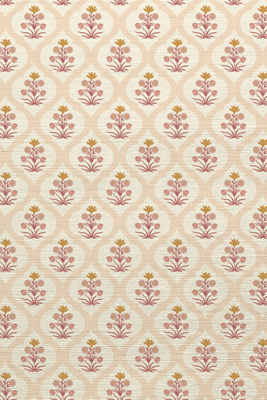 Tempaper & Co. Ogee Garden Printed Grasscloth Wallpaper