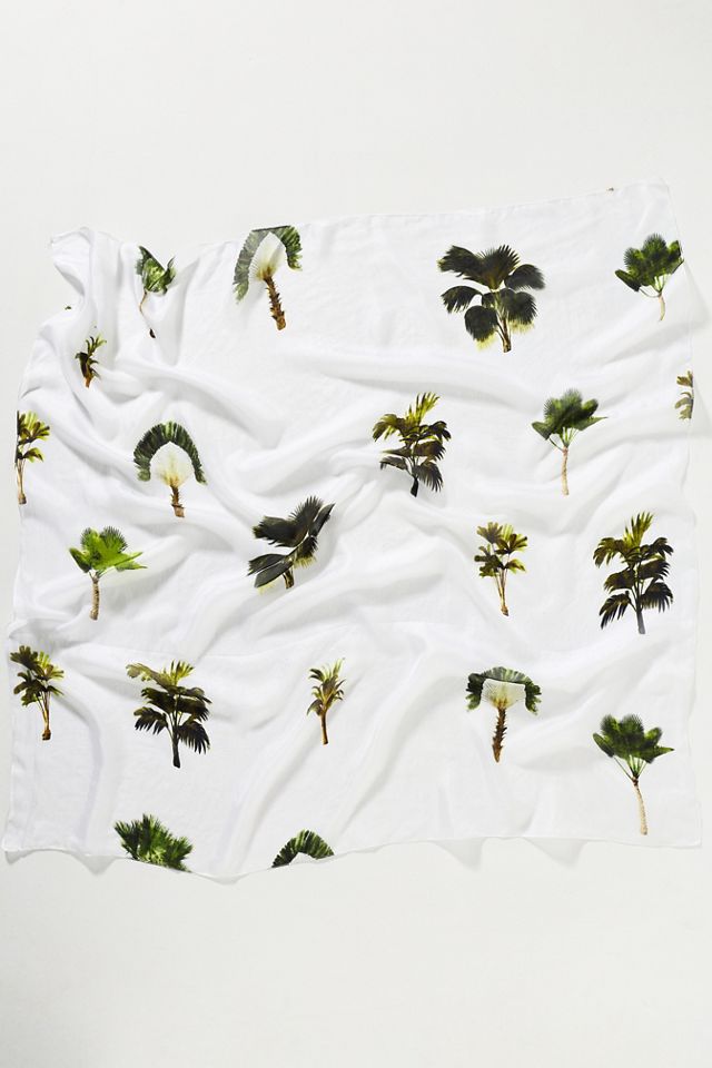 Celandine Large Printed Silk Scarf #1