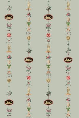 Neo-Classical Striped Wallpaper