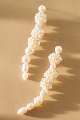 Untamed Petals Darcy Freshwater Pearl Drop Earrings  display picture 3