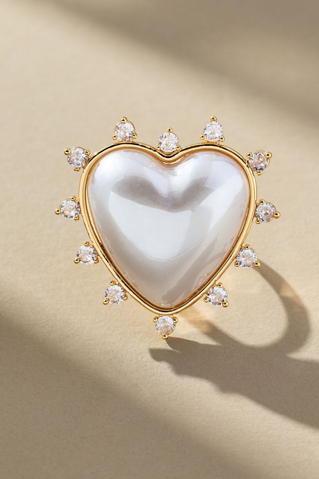 Crystal Pendant Cocktail Ring #1