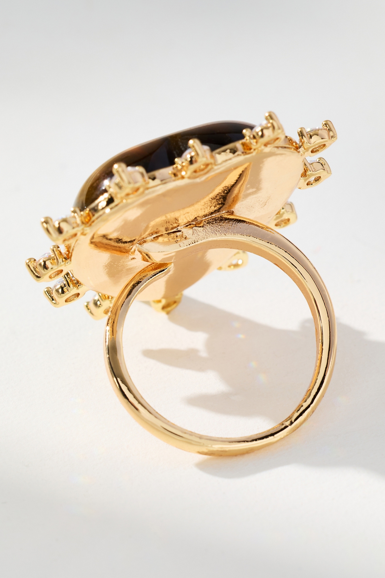 Crystal Pendant Cocktail Ring