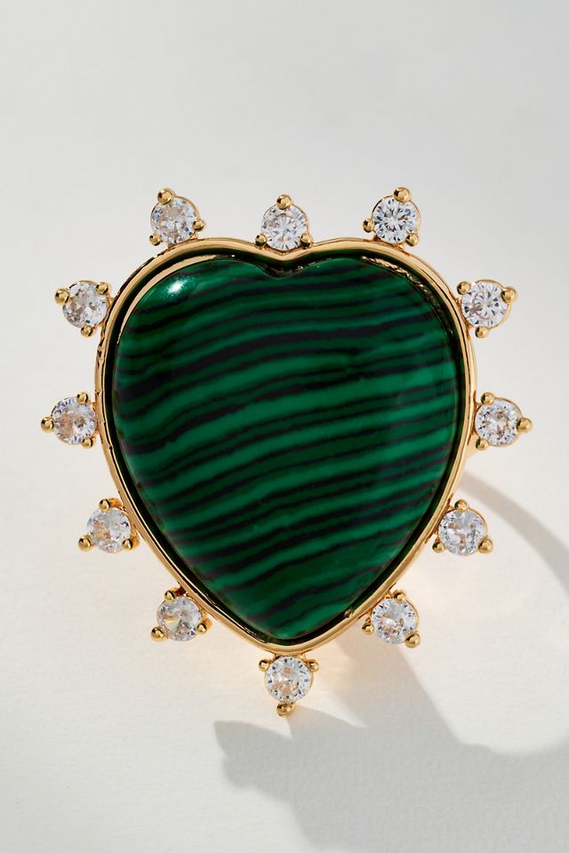 Crystal Pendant Cocktail Ring #2