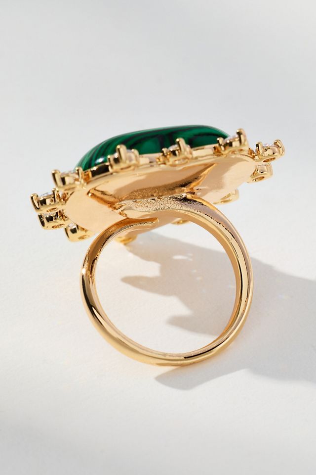 Crystal Pendant Cocktail Ring #3