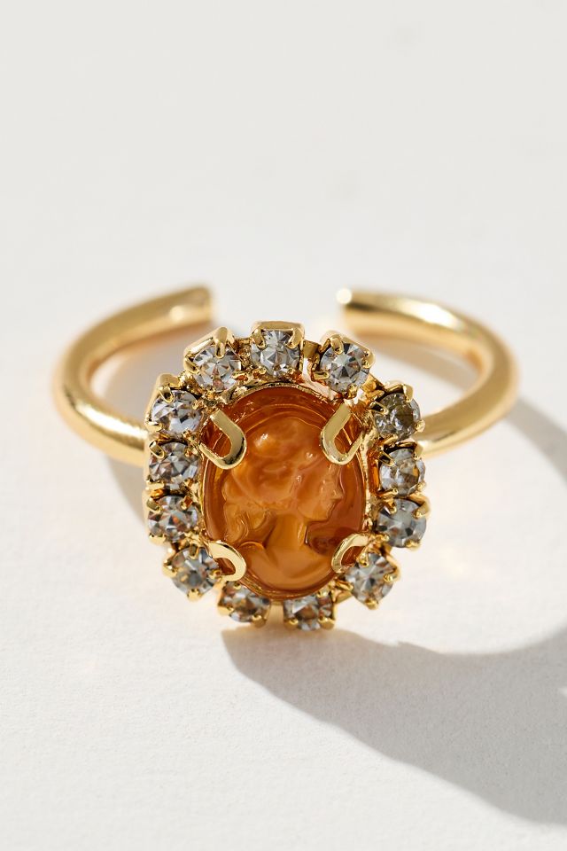 Cameo Bling Cocktail Ring #2