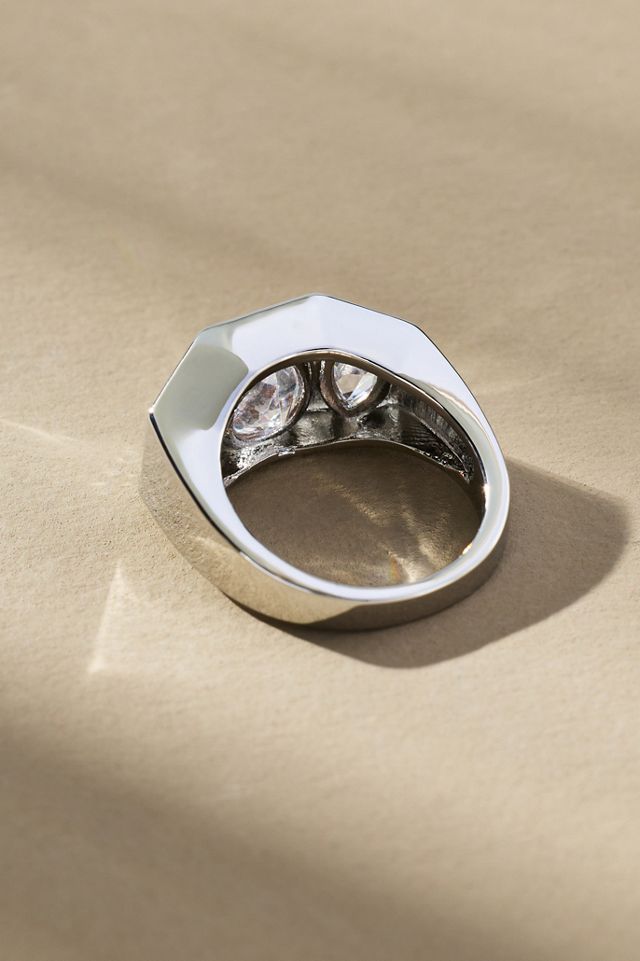 By Anthropologie Crystal Stack Ring #2