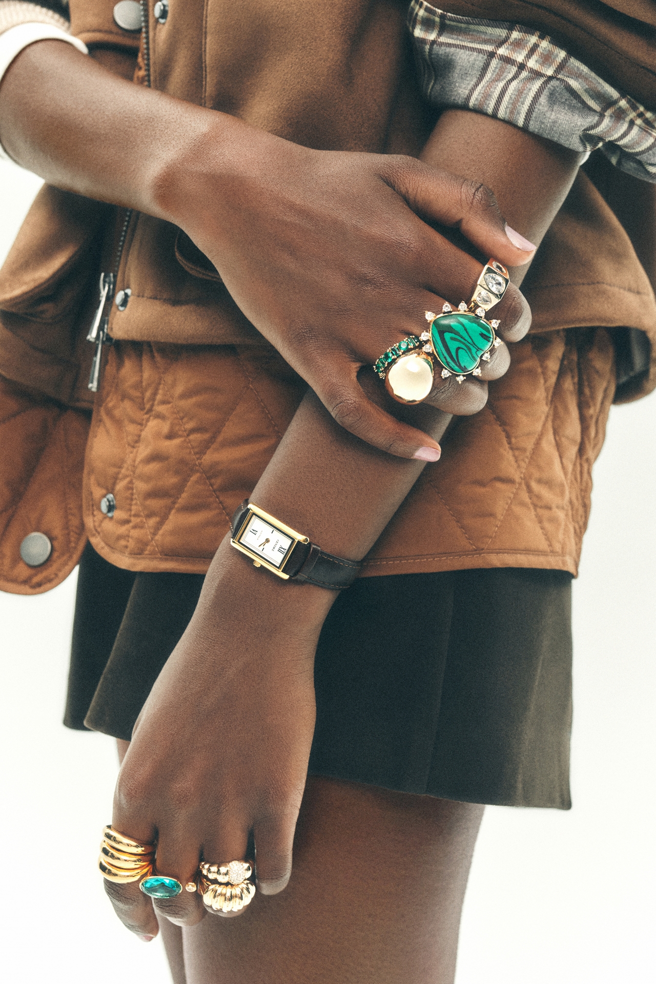 By Anthropologie Crystal Stack Ring