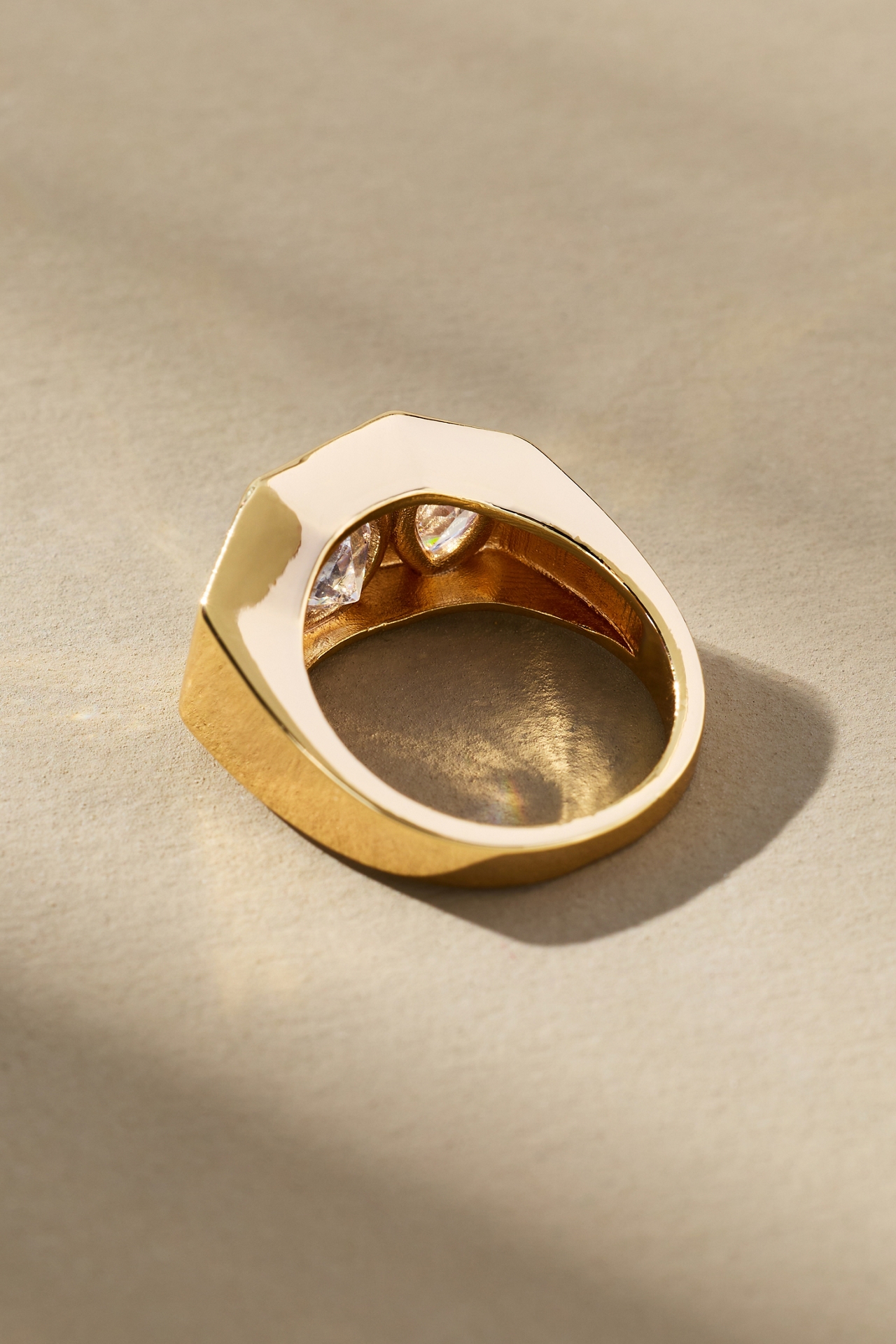 By Anthropologie Crystal Stack Ring