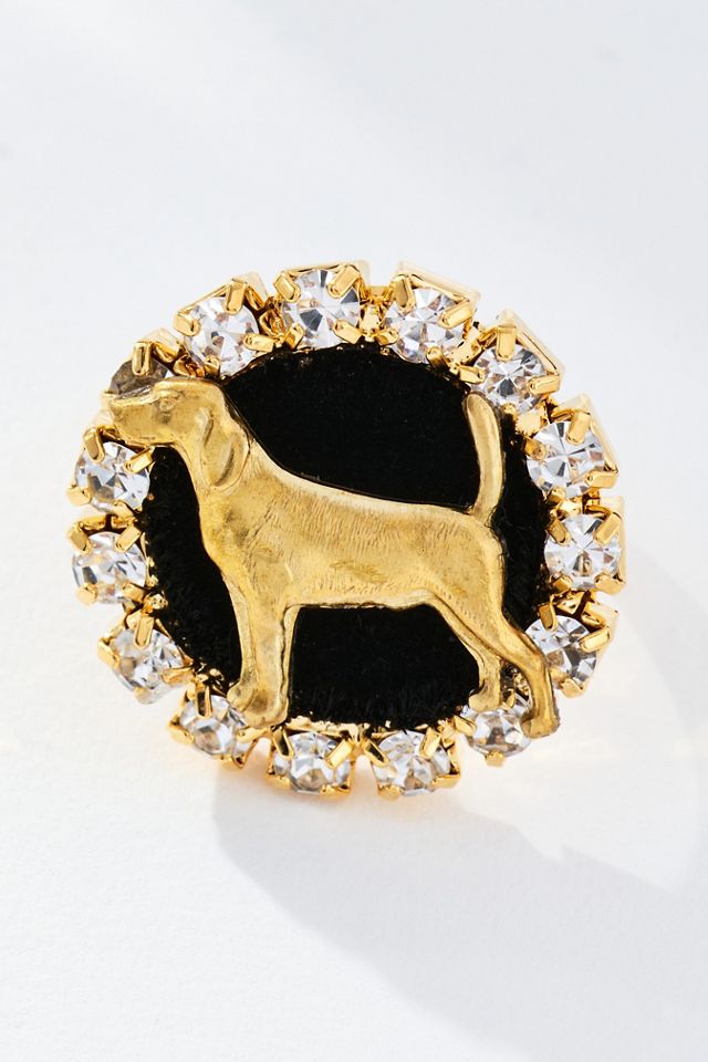 Dog Cameo Cocktail Ring #1