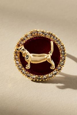 Dog Cameo Cocktail Ring