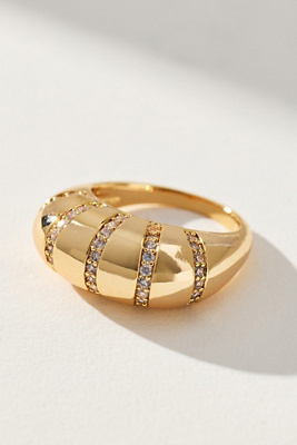By Anthropologie Pavé Cocktail Ring In Gold