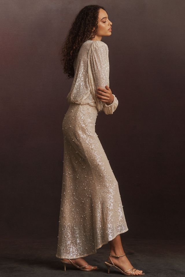 Mare Mare Sequin Long-Sleeve Maxi Dress #3