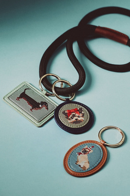 By Anthropologie Needlepoint Dog Bag Charm In Multi