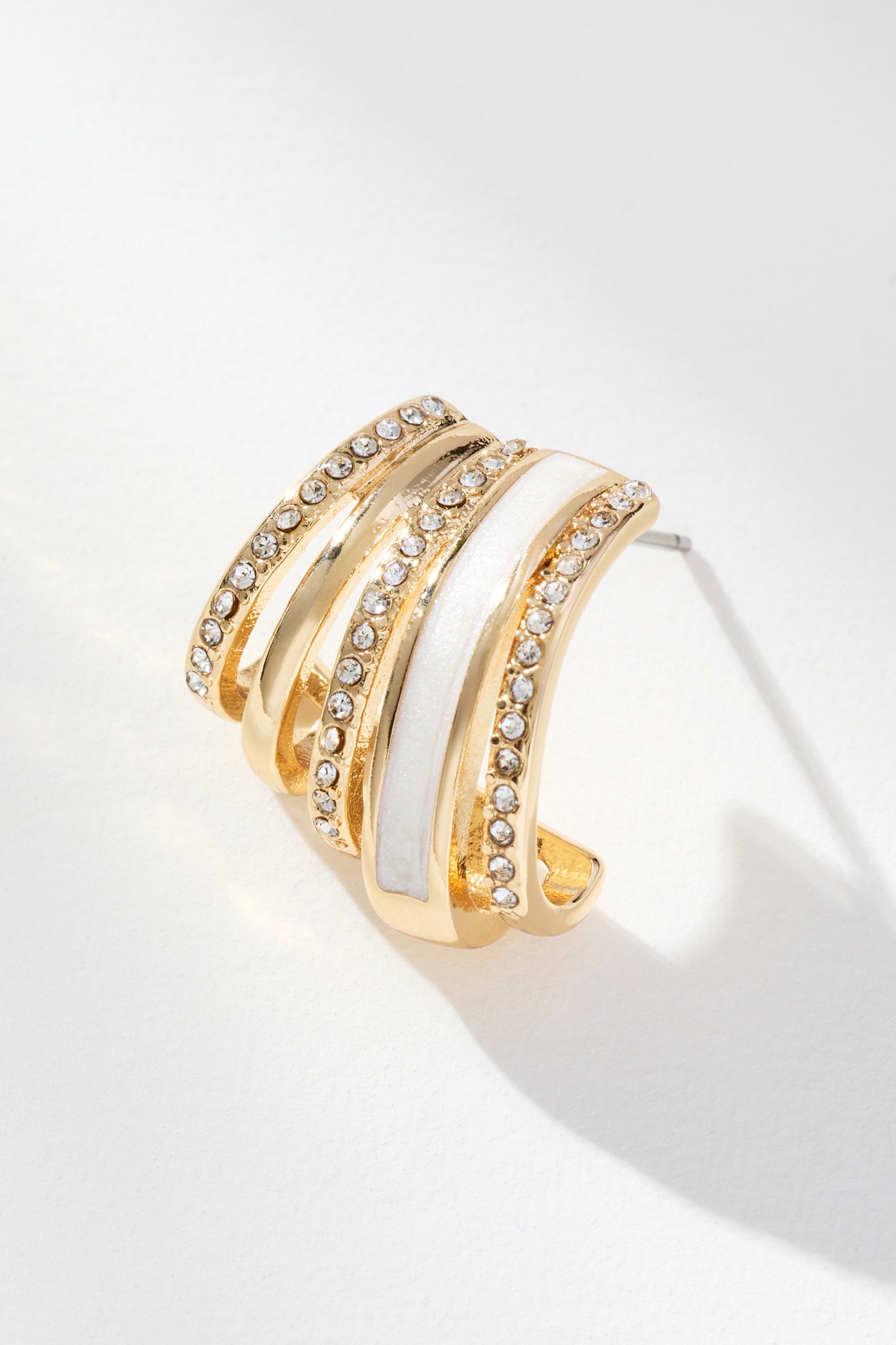 Grooved Resin Post Earrings