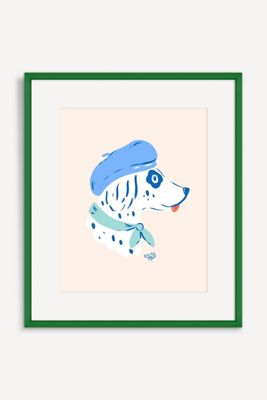 Poodle in Beret Wall Art