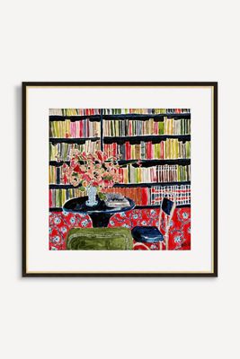 Books with Flowers Wall Art