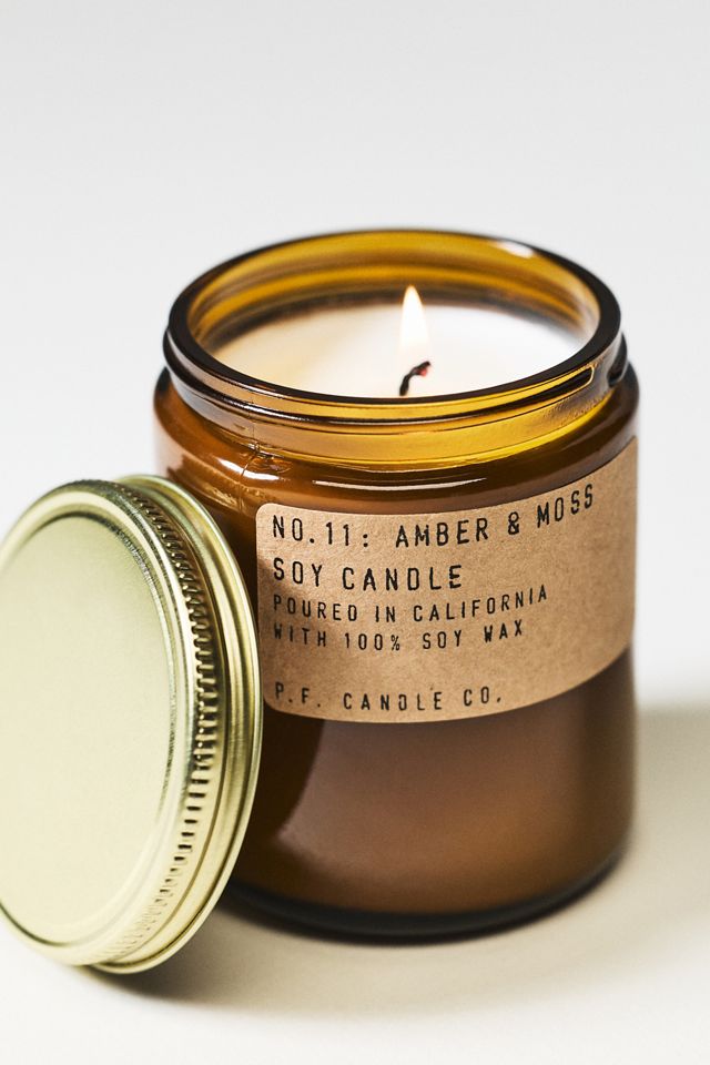 P.F. Candle Co. Woody Amber & Moss Glass Candle #2