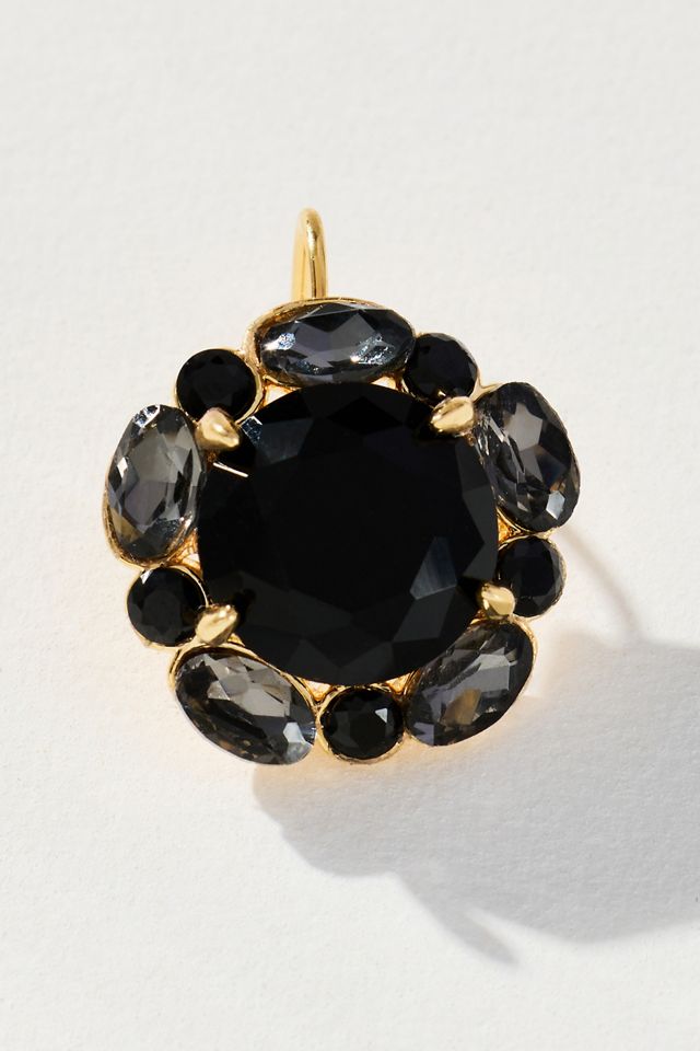 Floral Crystal Drop Earrings #1