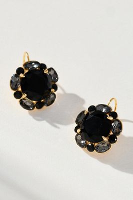 Floral Crystal Drop Earrings
