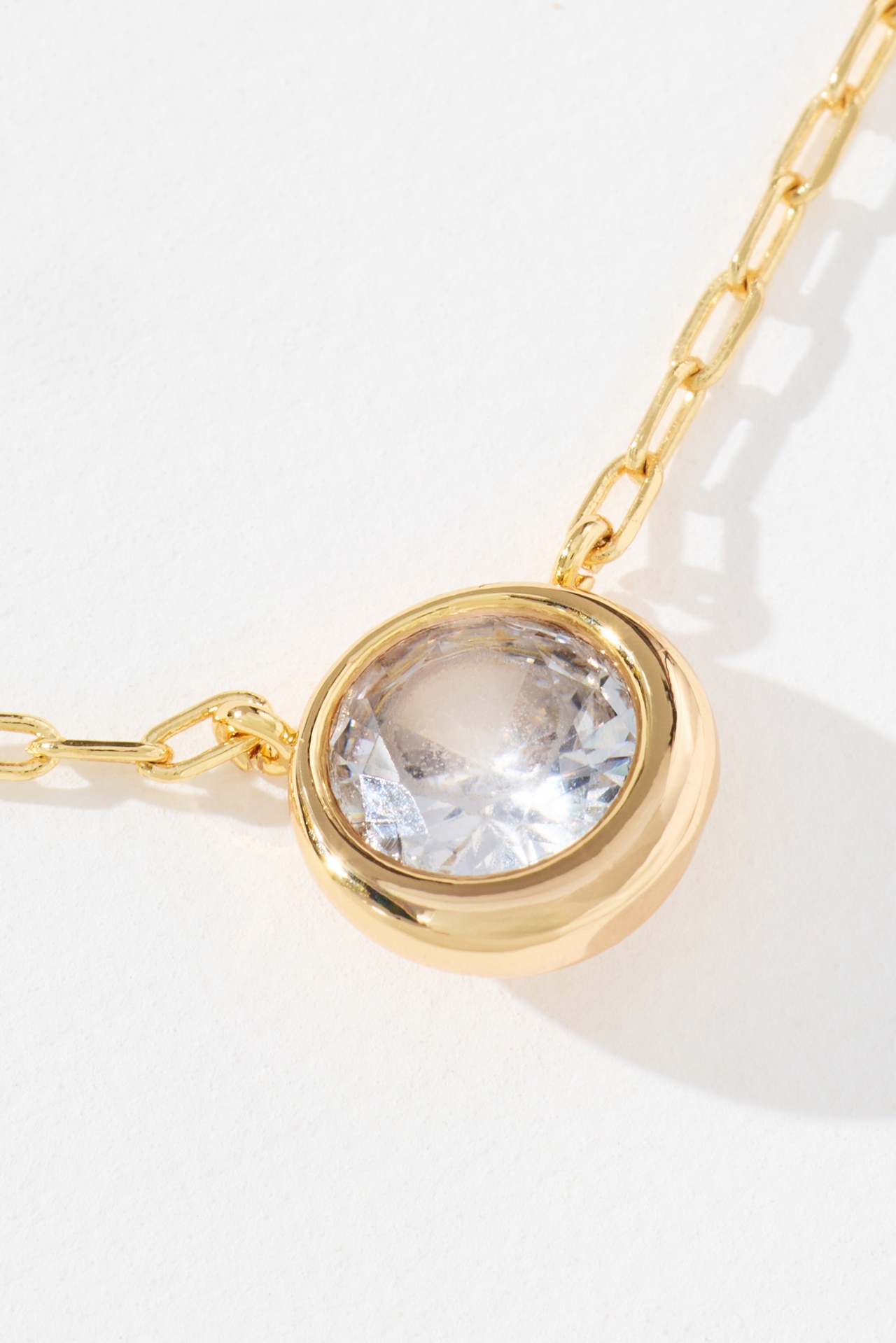 Bezel Crystal Cirque Necklace