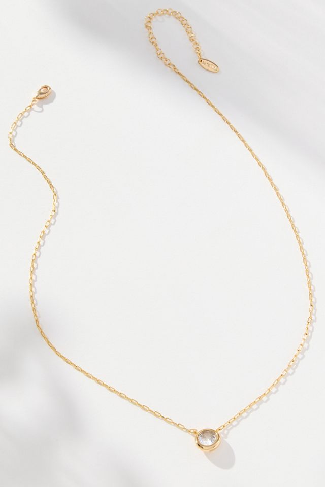 Bezel Crystal Cirque Necklace #1