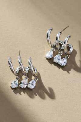 Crystal Huggie Earrings