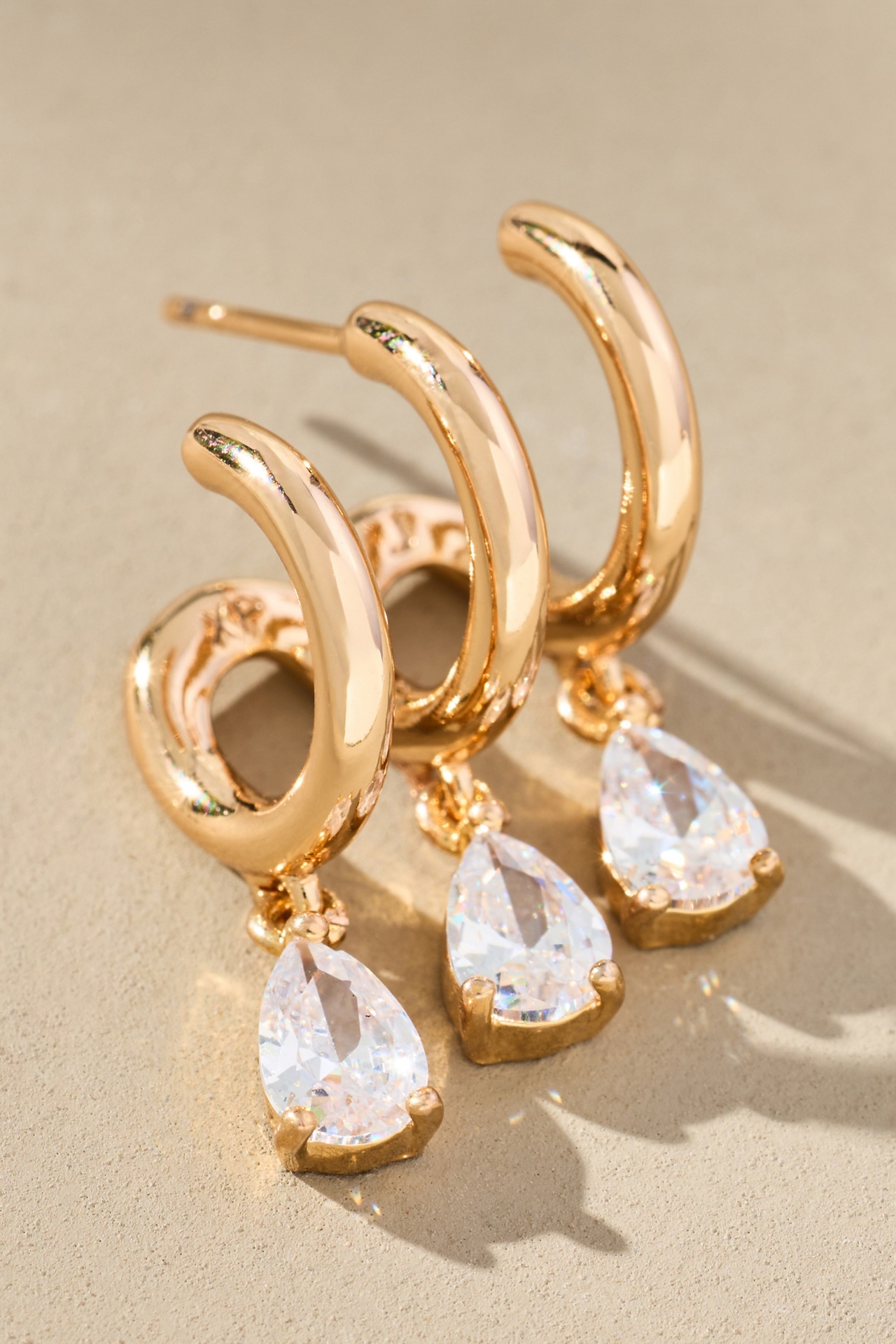 Crystal Huggie Earrings