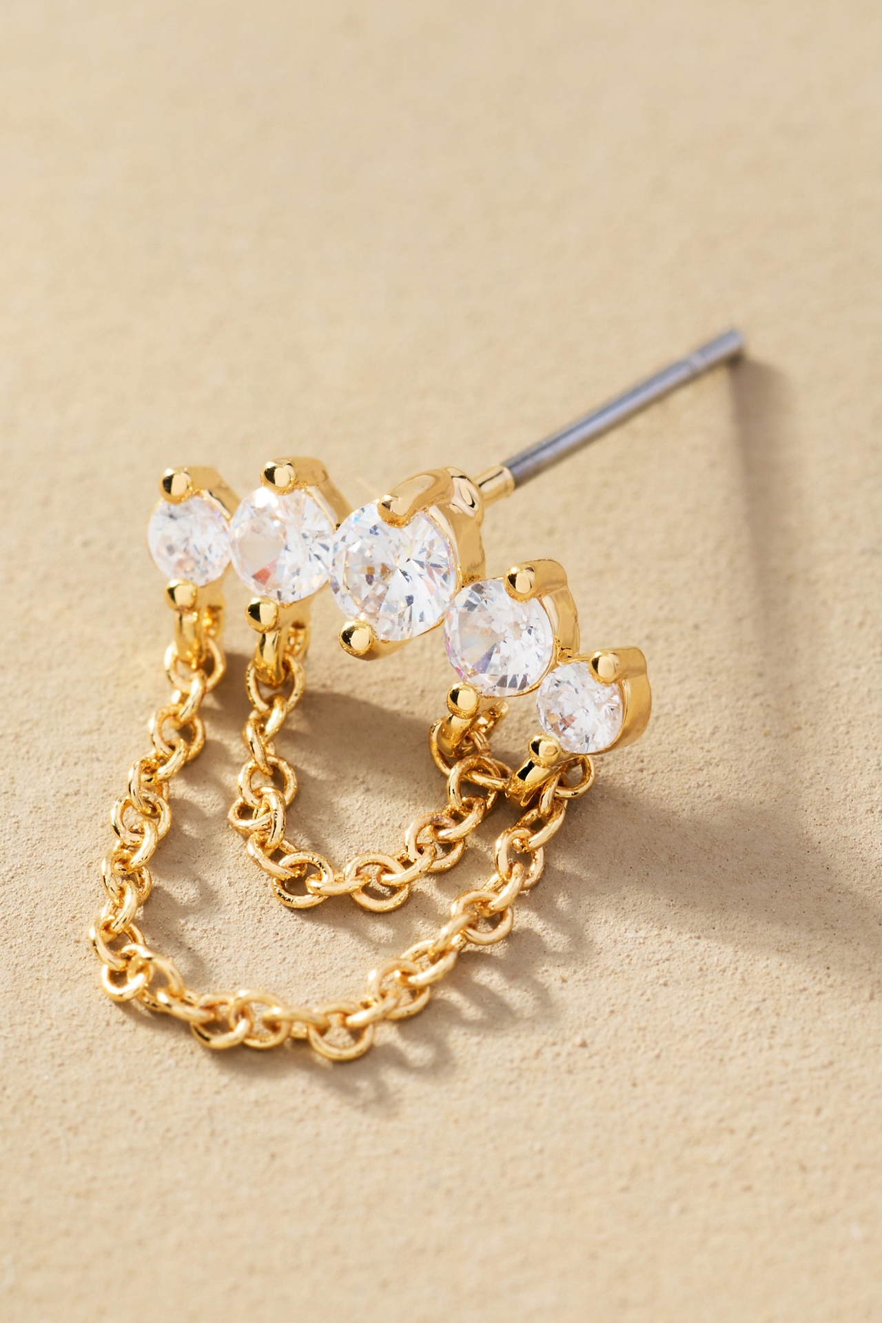 Crystal Marquis Chain Earrings