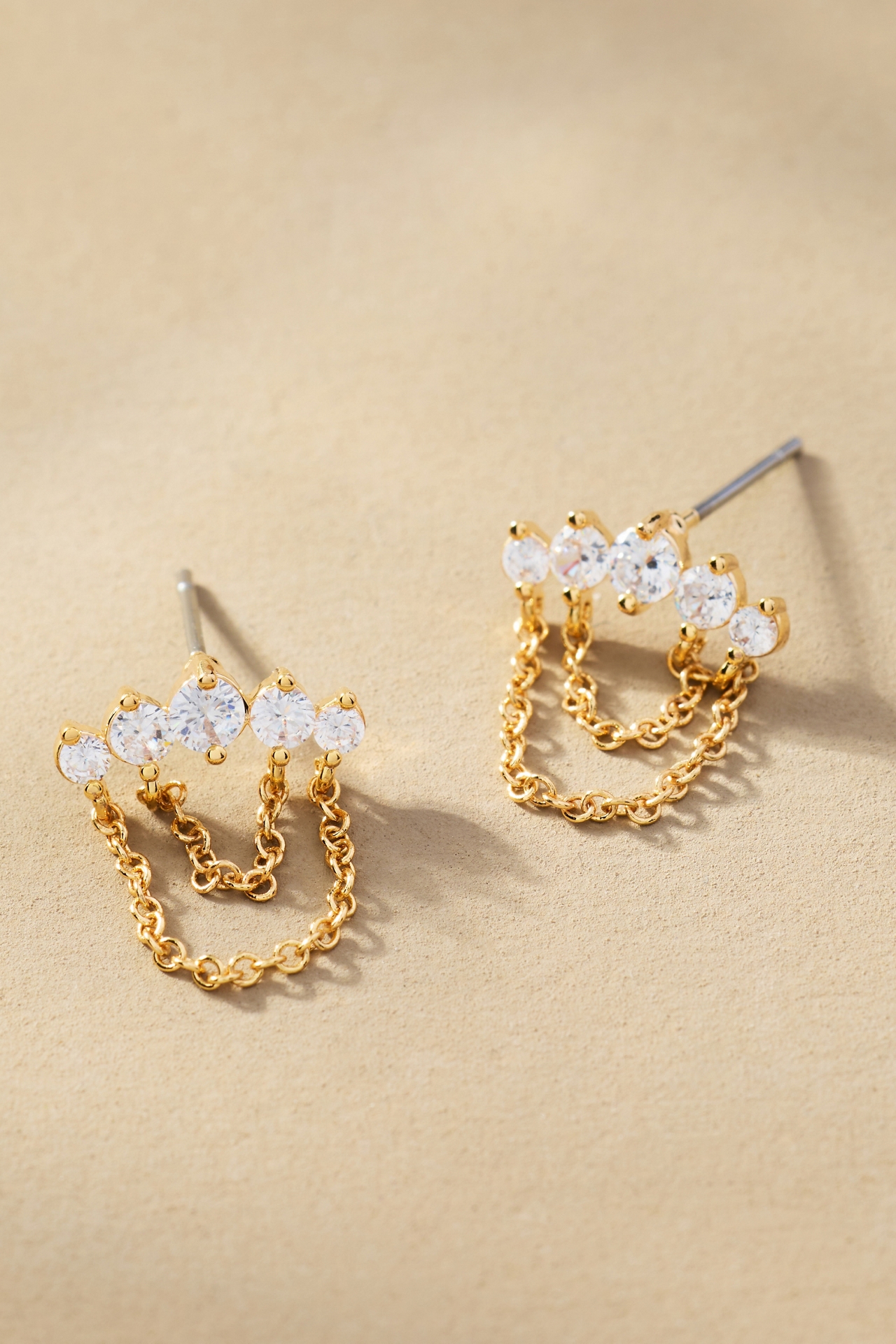 Crystal Marquis Chain Earrings