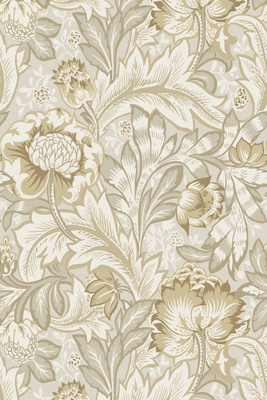 Anthropologie Acanthus Garden Floral Screen-printed Peel-and-stick Wallpaper