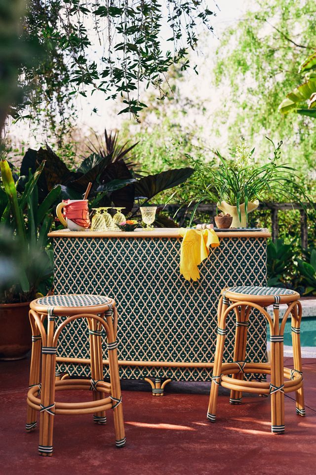 Coastal Rattan Indoor/Outdoor Bar Stool #1