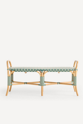 Coastal Rattan Indoor/Outdoor Bench | AnthroHome