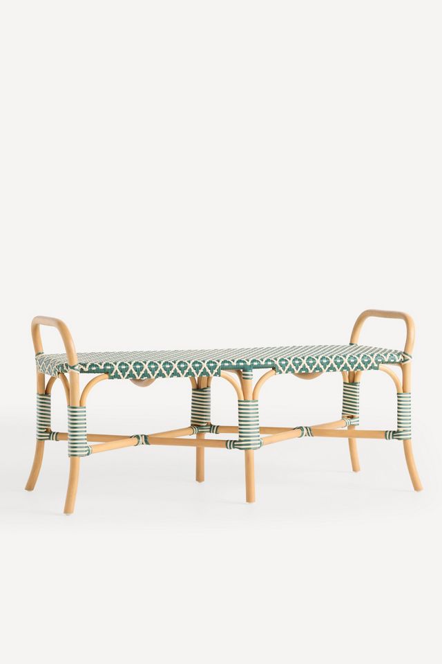 Coastal Rattan Indoor/Outdoor Bench #1