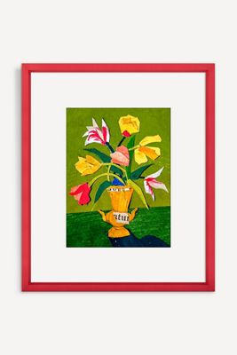 Tulips in Gold Urn Wall Art
