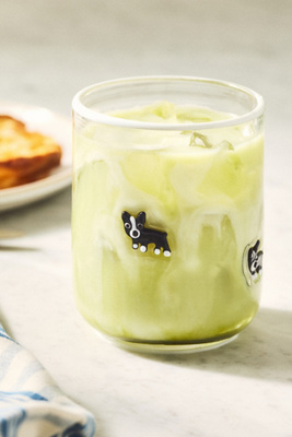 Anthropologie Dog Icon Juice Glass In Transparent
