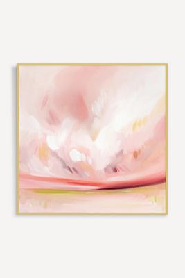 Peach Bloom Sunset Wall Art