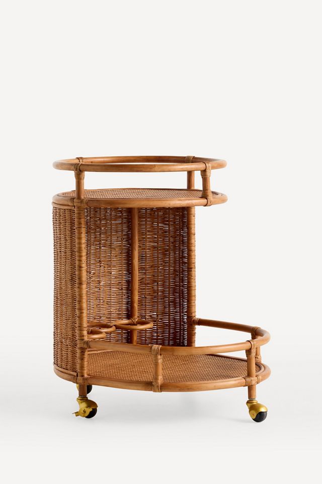 Nalu Woven Rattan Bar Cart #1