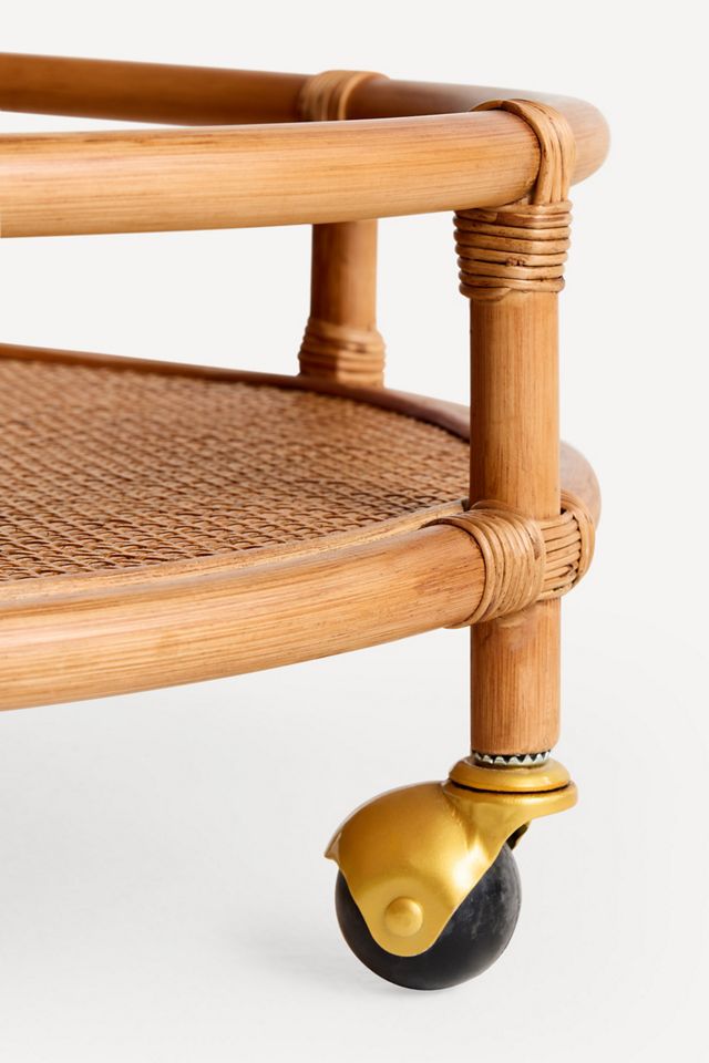 Nalu Woven Rattan Bar Cart #3