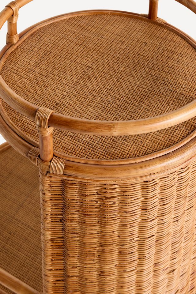 Nalu Woven Rattan Bar Cart #4