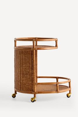 Nalu Woven Rattan Bar Cart