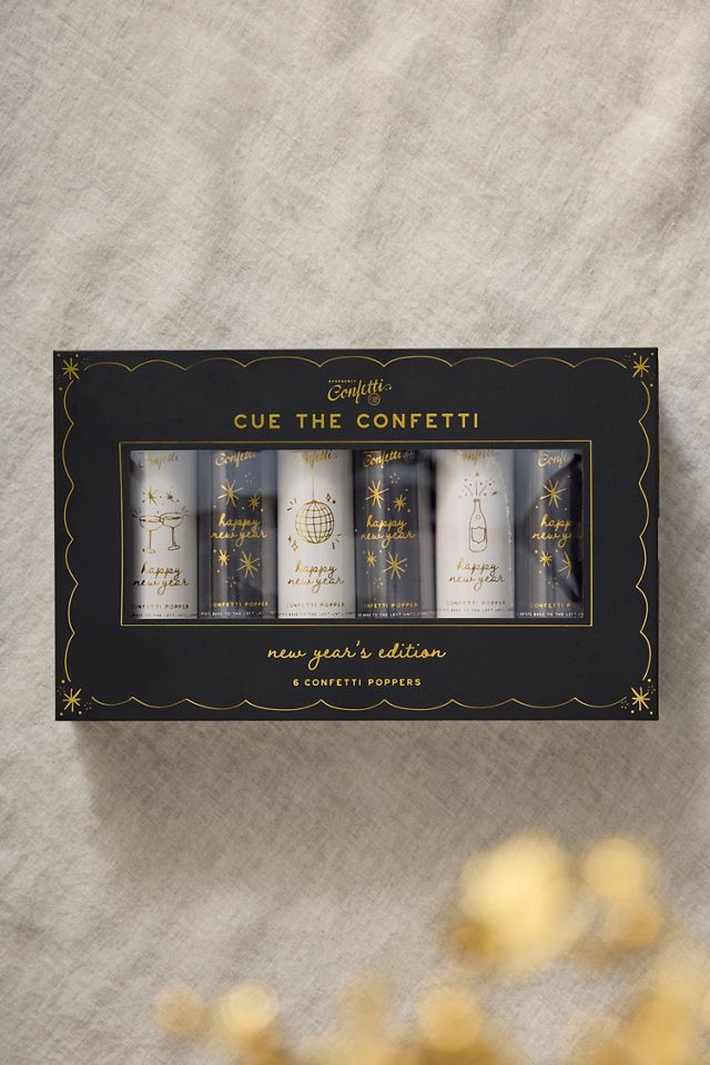 Happy New Year Confetti Poppers, Set of 6 #1