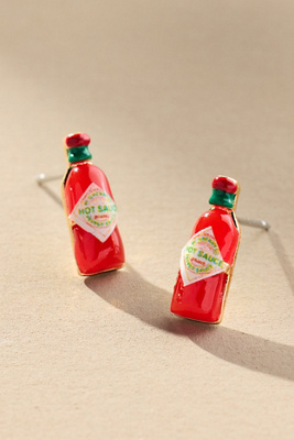 By Anthropologie Candy Icon Stud Earrings In Red