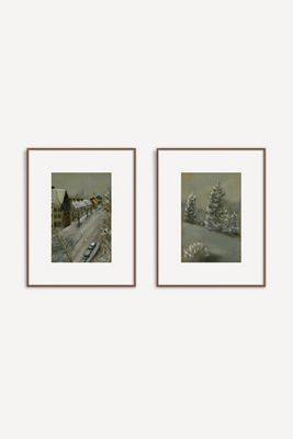 Wintery Scene Diptych